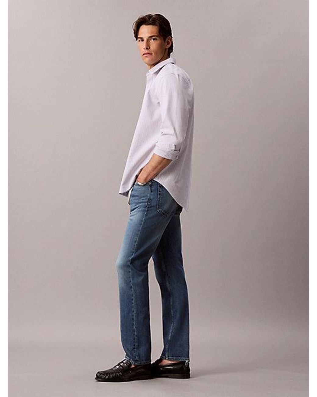 Calvin Klein Blue Jeans Standard Straight Jeans for men