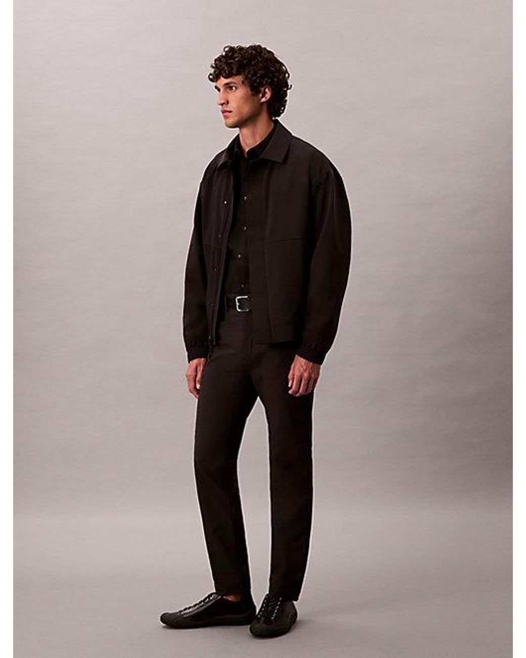 Calvin Klein Black Slim Technical Trousers for men