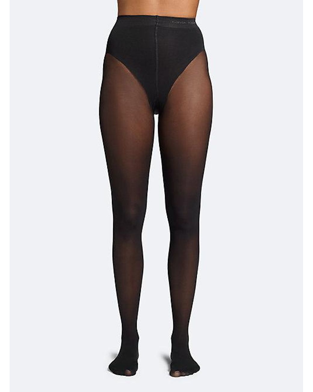 Calvin Klein Black 40 Denier Run Resistant Shaper Tights