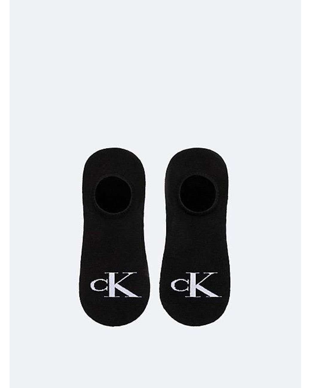 Calvin Klein Black 2 Pack Soft Cotton Invisible Socks for men