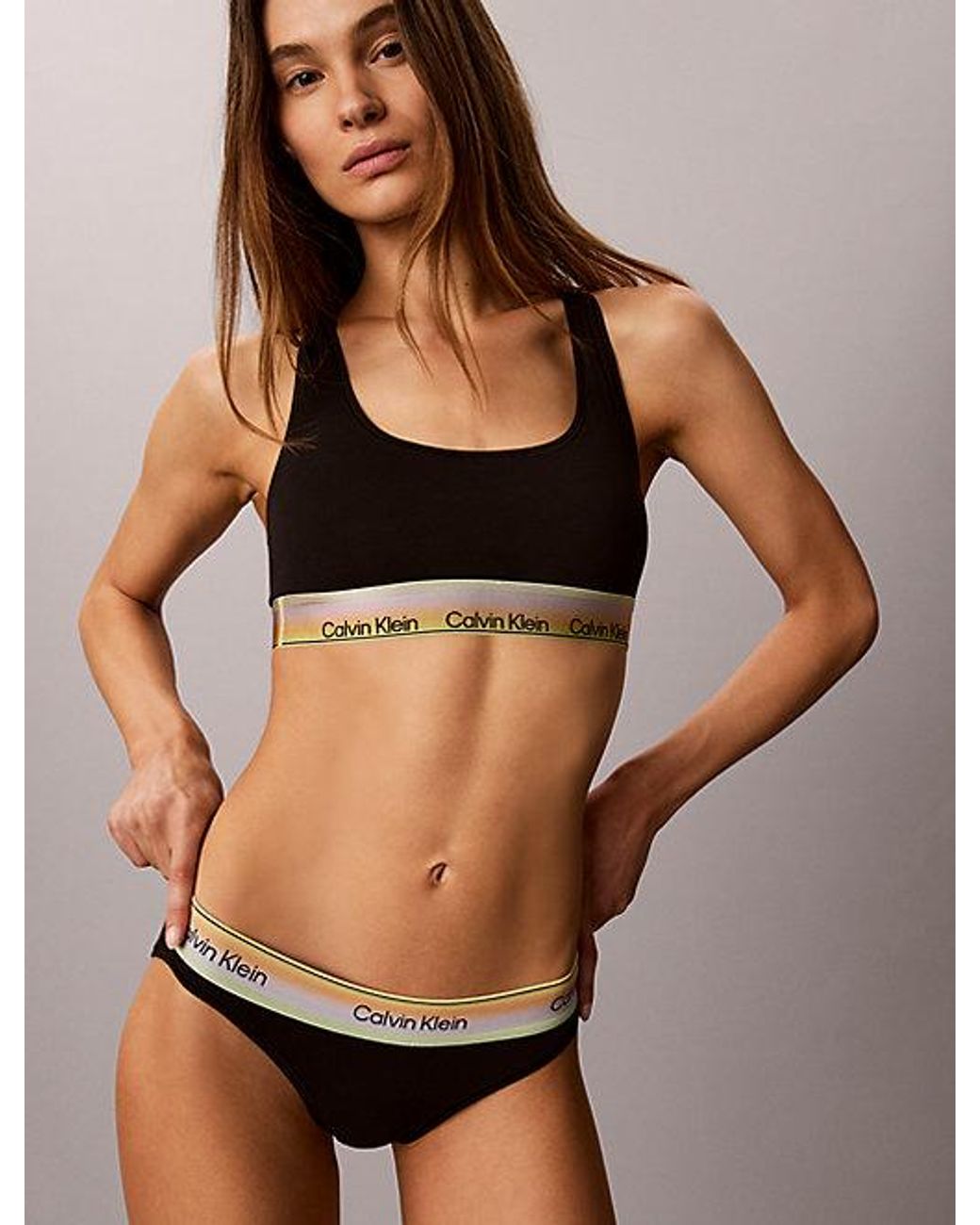 Calvin Klein Black Bikini Briefs Icon Cotton Modal Pride