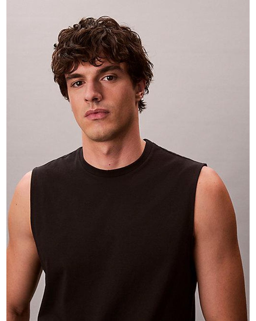 Calvin Klein Black Jeans Cotton Muscle Tank Top for men