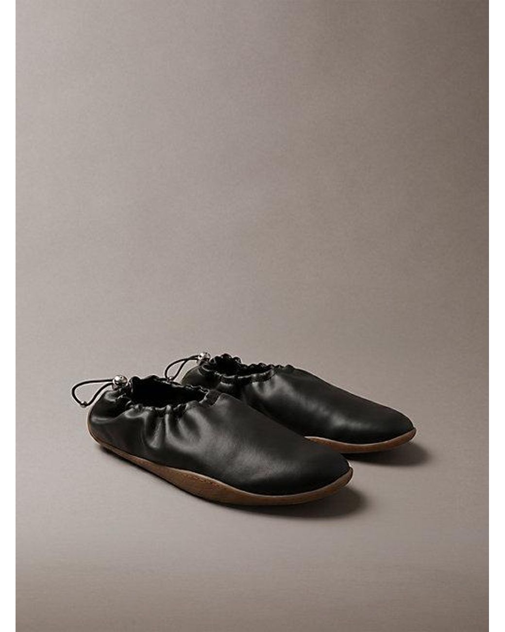 Calvin Klein Gray Leather Hybrid Ballet Trainers