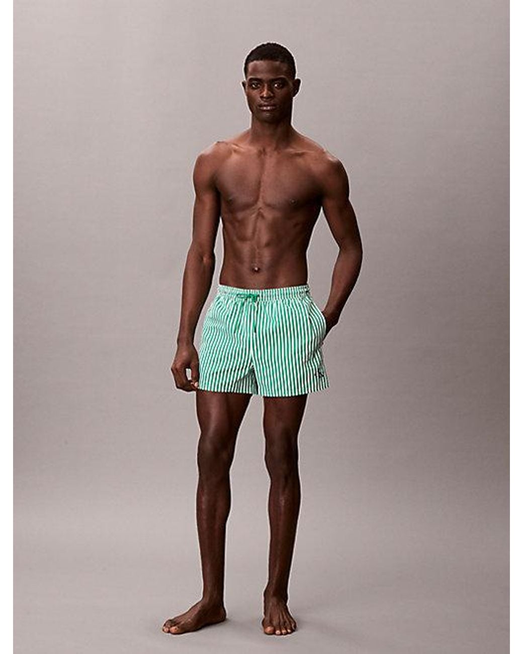 Calvin Klein Multicolor Short Drawstring Swim Shorts Ck Monogram for men