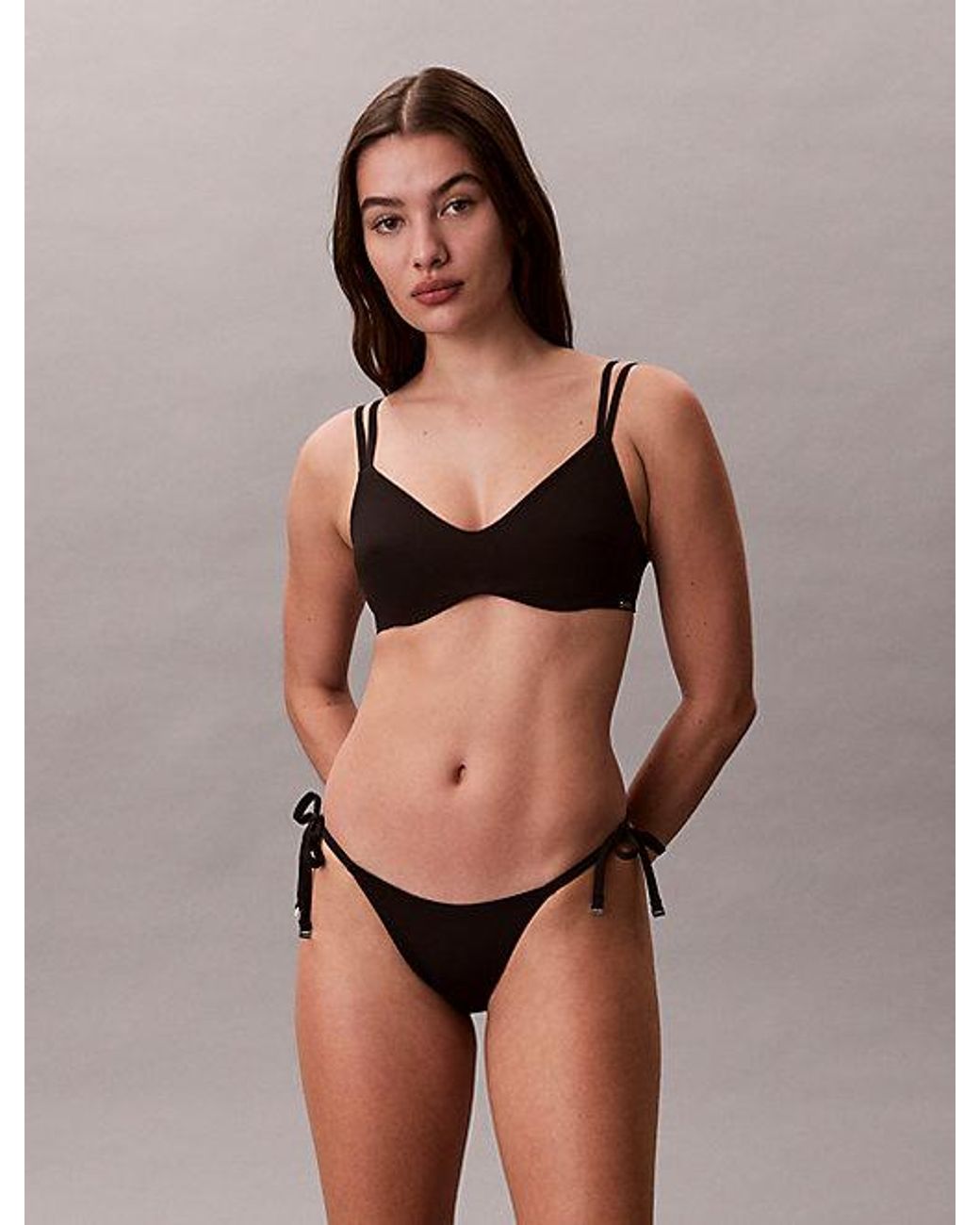 Calvin Klein Black Bralette Bikini Top Ck Tailored