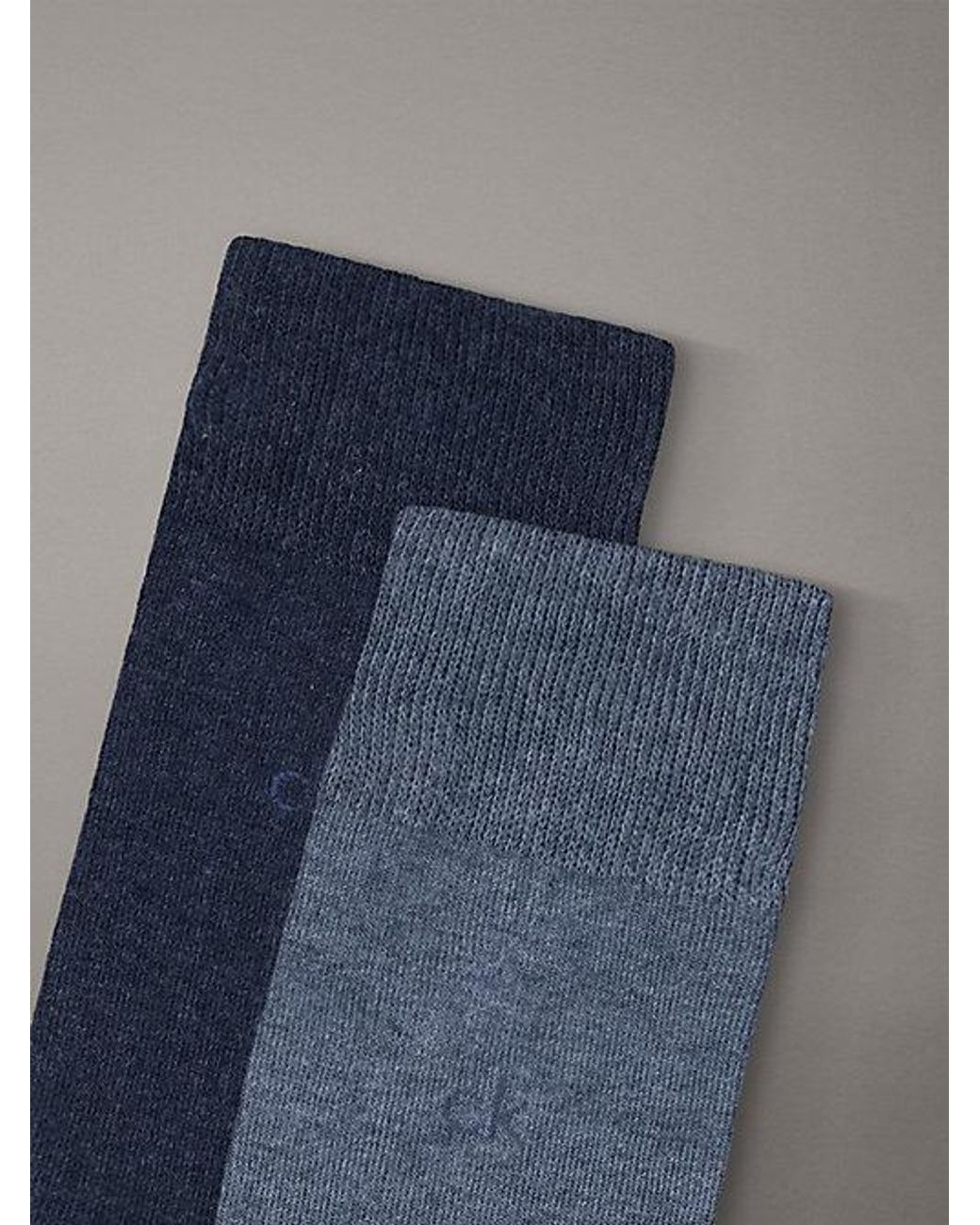 Calvin Klein Blue 3 Pack Soft Cotton Stretch Crew Socks for men
