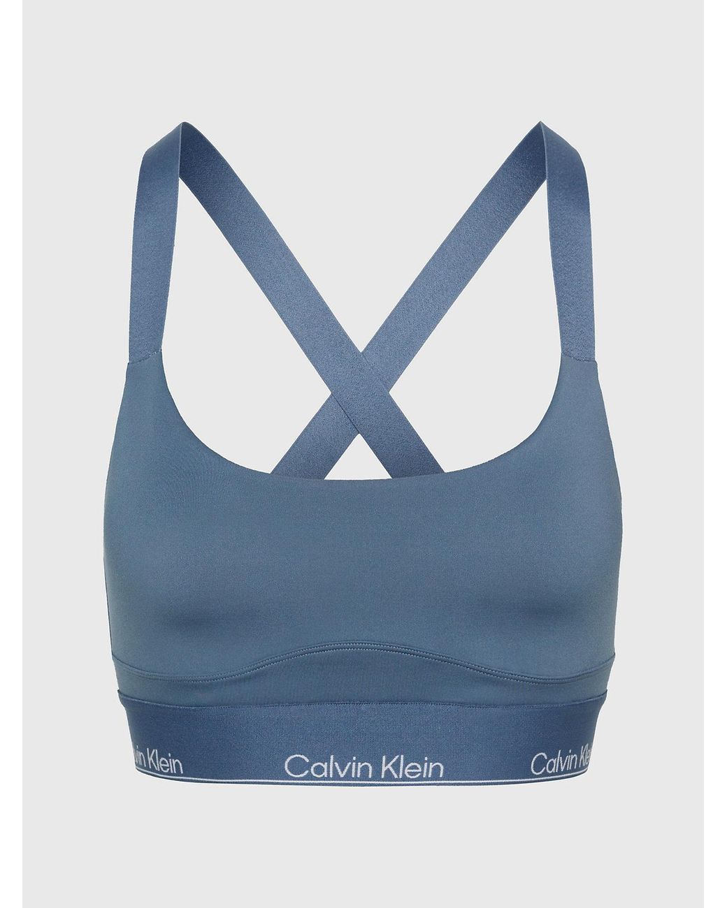 Calvin Klein High Impact Sports Bra in Blue Lyst UK