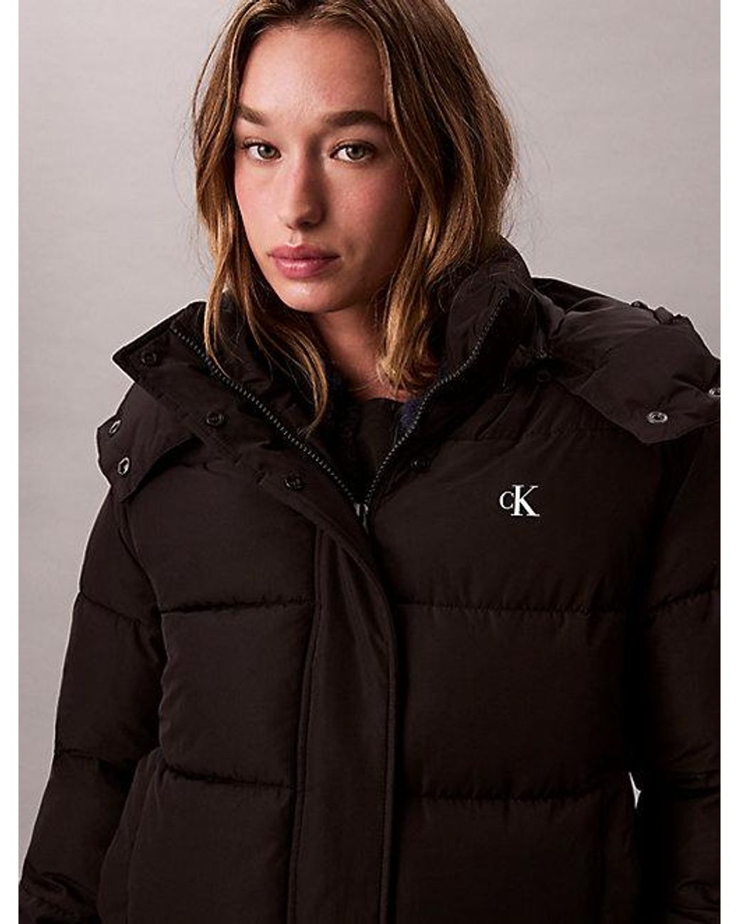 Calvin Klein Monogram Pufferjack in het Black