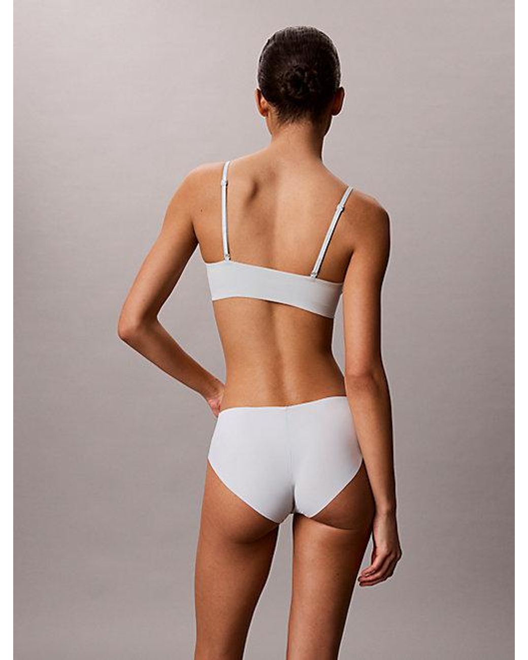 Calvin Klein White Hipster Panty Invisibles Microfibre Stretch