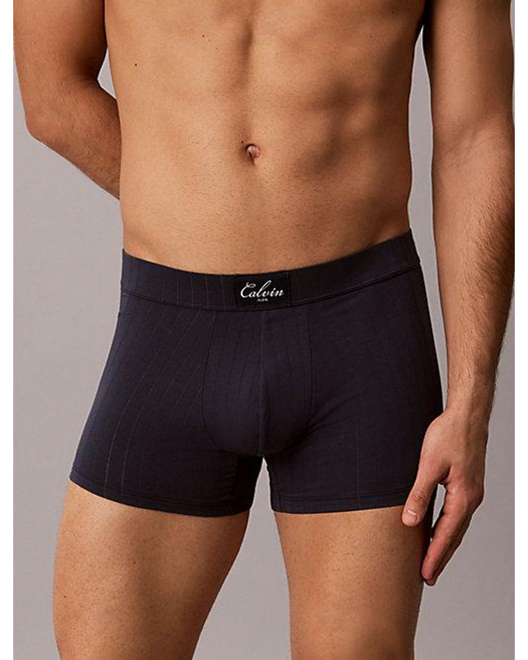 Calvin Klein Blue Trunks Icon Cotton Stretch for men
