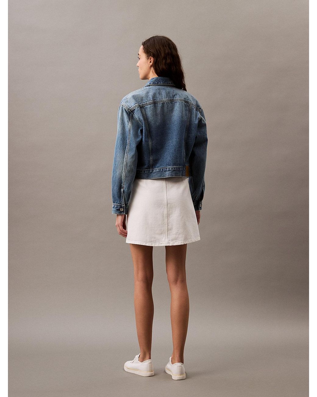 Minigonna Linea Ad A di Calvin Klein in Multicolor