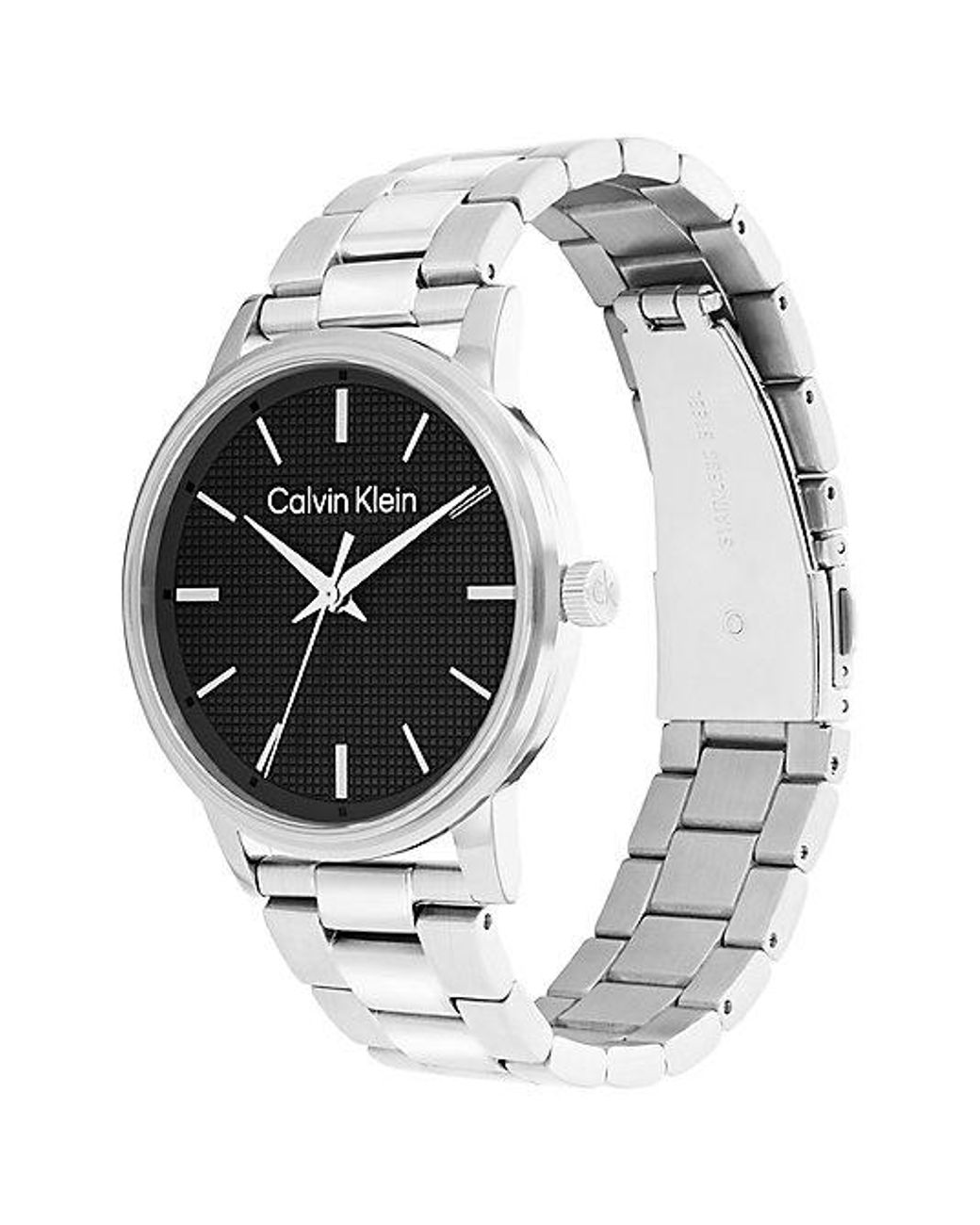 Calvin Klein Metallic Textured Dial Bracelet Watch for men