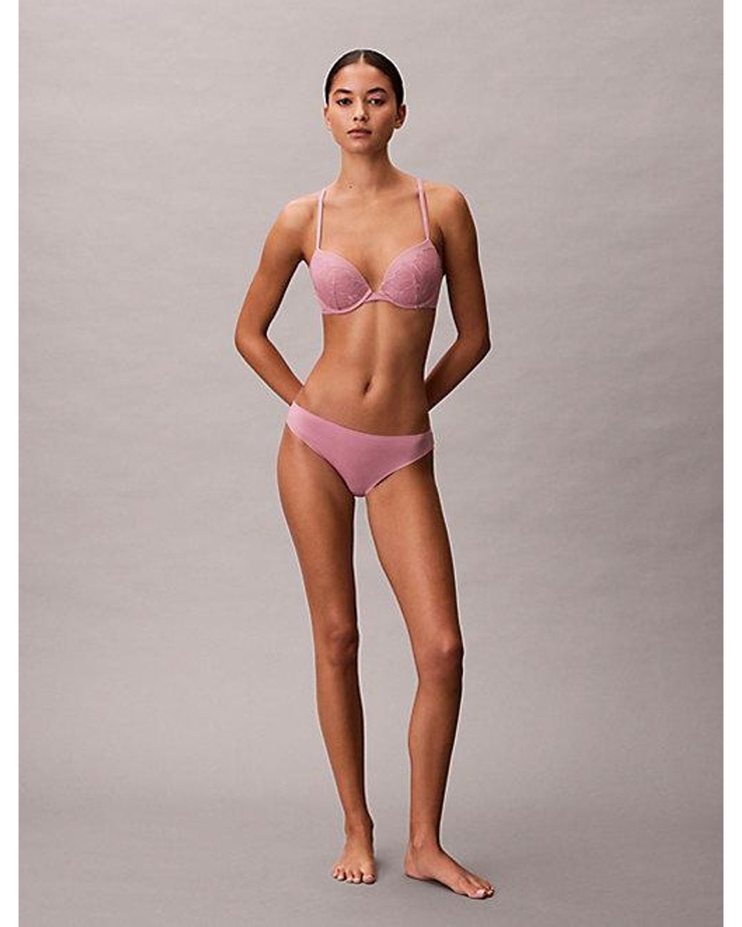 Calvin Klein Purple Push Up Plunge Bra Perfectly Fit Lace
