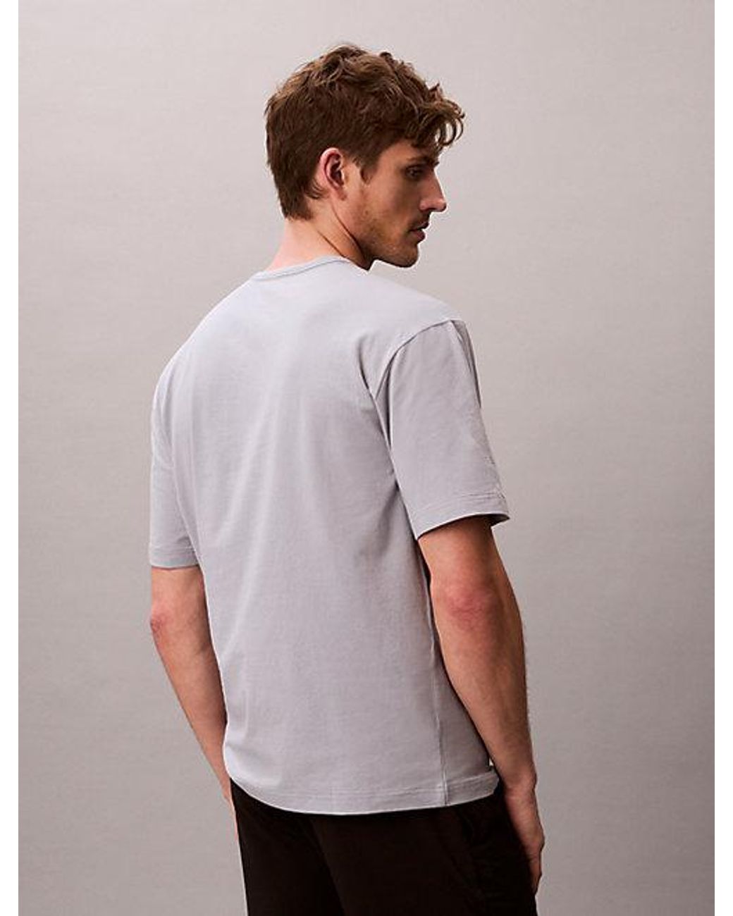 Calvin Klein Purple Pyjama T-Shirt Icon Cotton Stretch Graphic for men