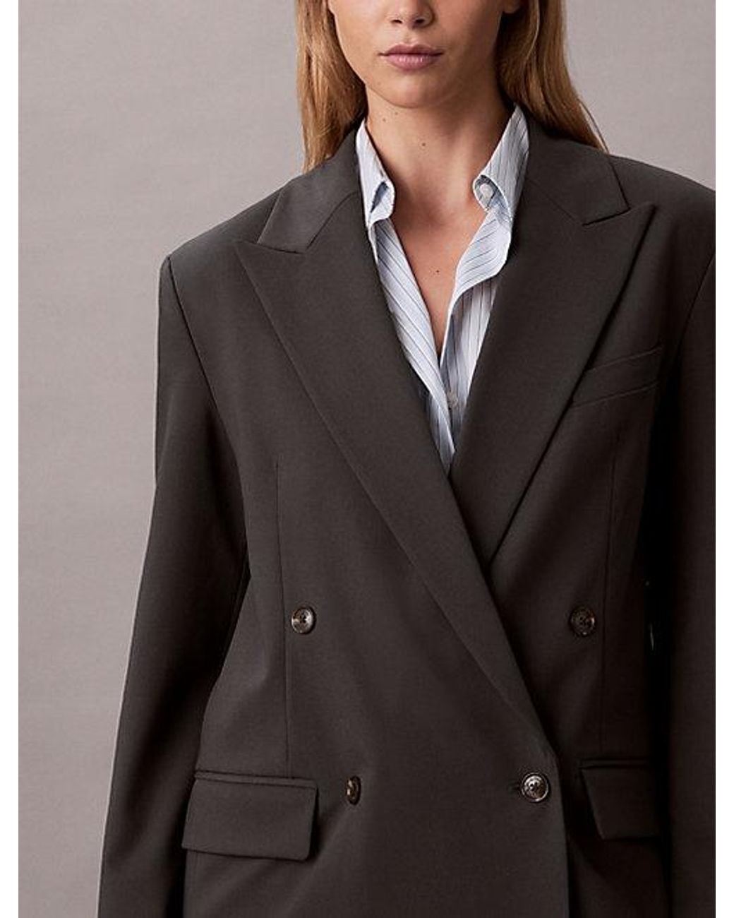 Calvin Klein Multicolor Jeans Classic Double Breasted Blazer