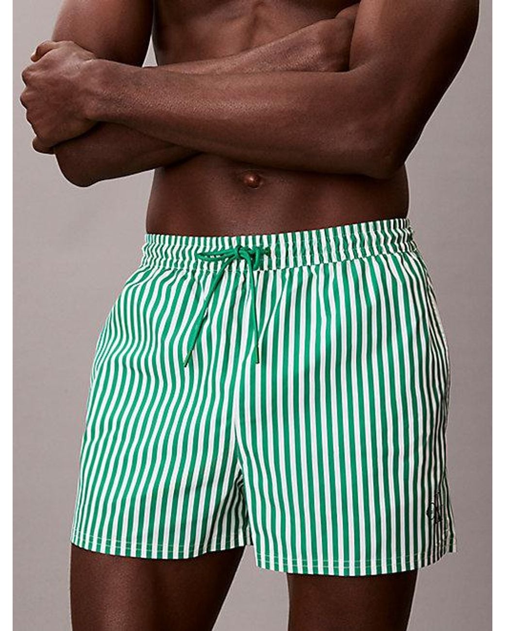Calvin Klein Multicolor Short Drawstring Swim Shorts Ck Monogram for men