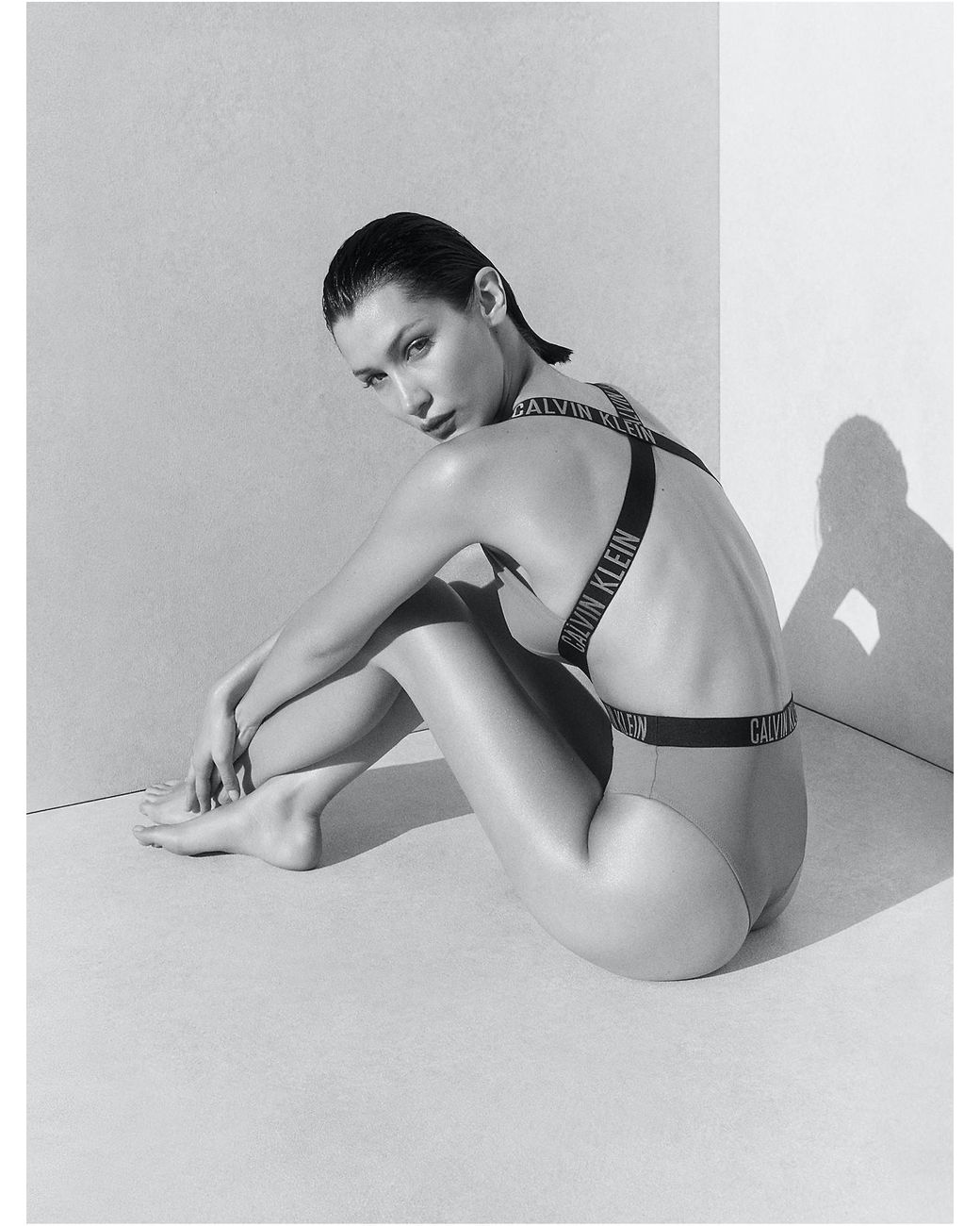 Calvin Klein Intense Power Plunge One-piece Swimsuit in Black | Lyst