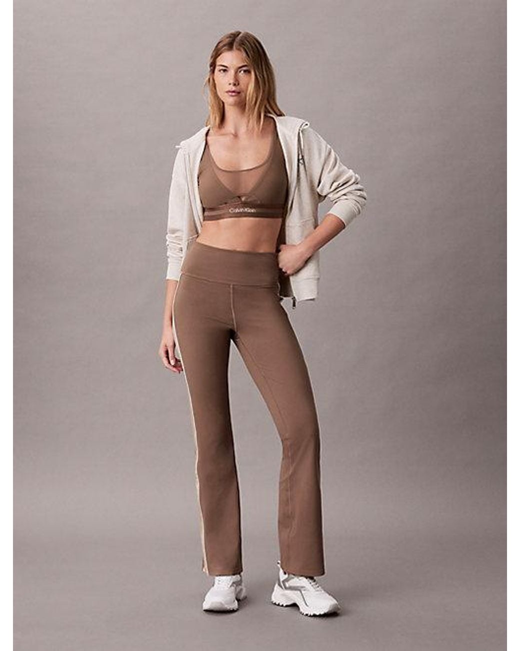 Calvin Klein Brown Sport Mesh Low Impact Sports Bra