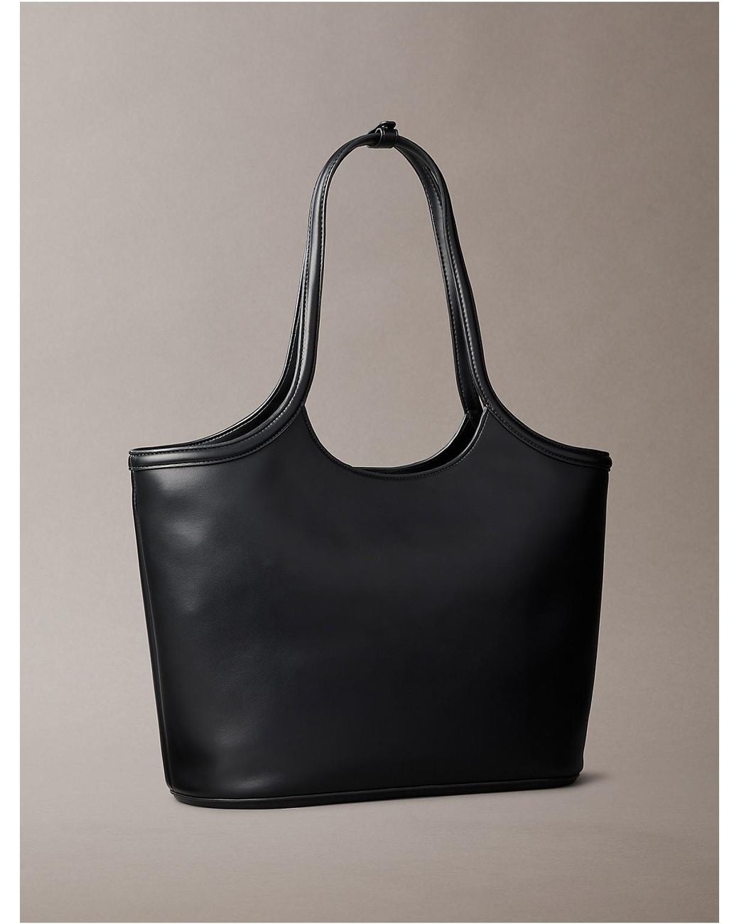 Calvin Klein Gray Embossed Monogram Tote Bag