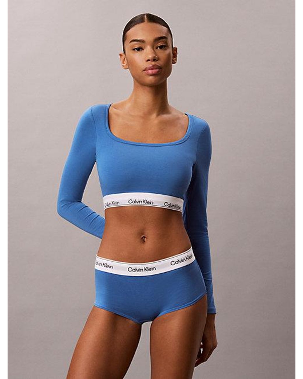 Calvin Klein Blue Boy Shorts Icon Cotton Modal