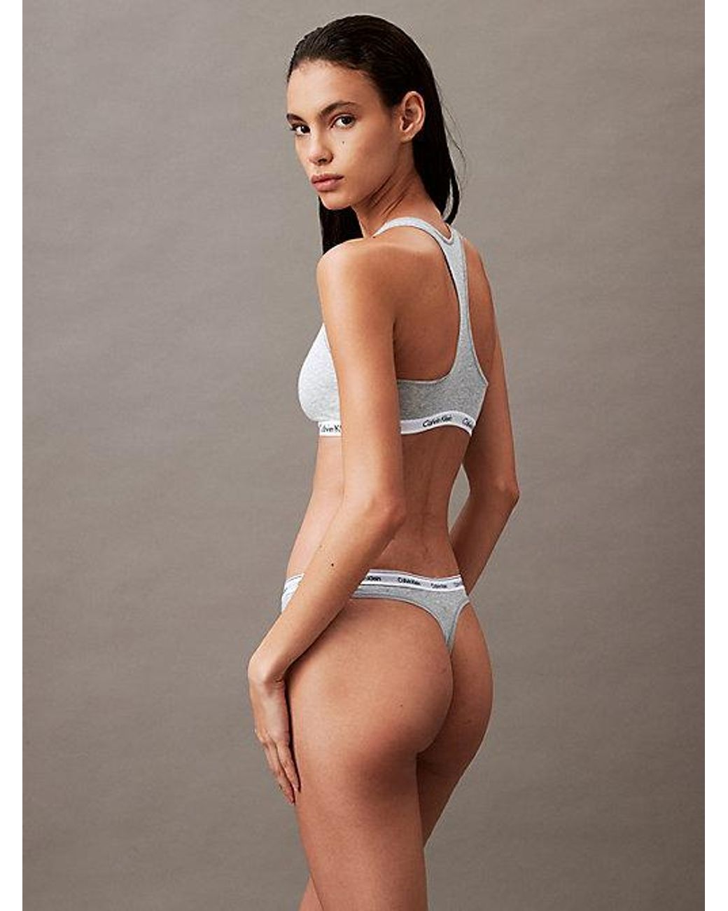 Calvin Klein White 3 Pack Thongs Icon Logo