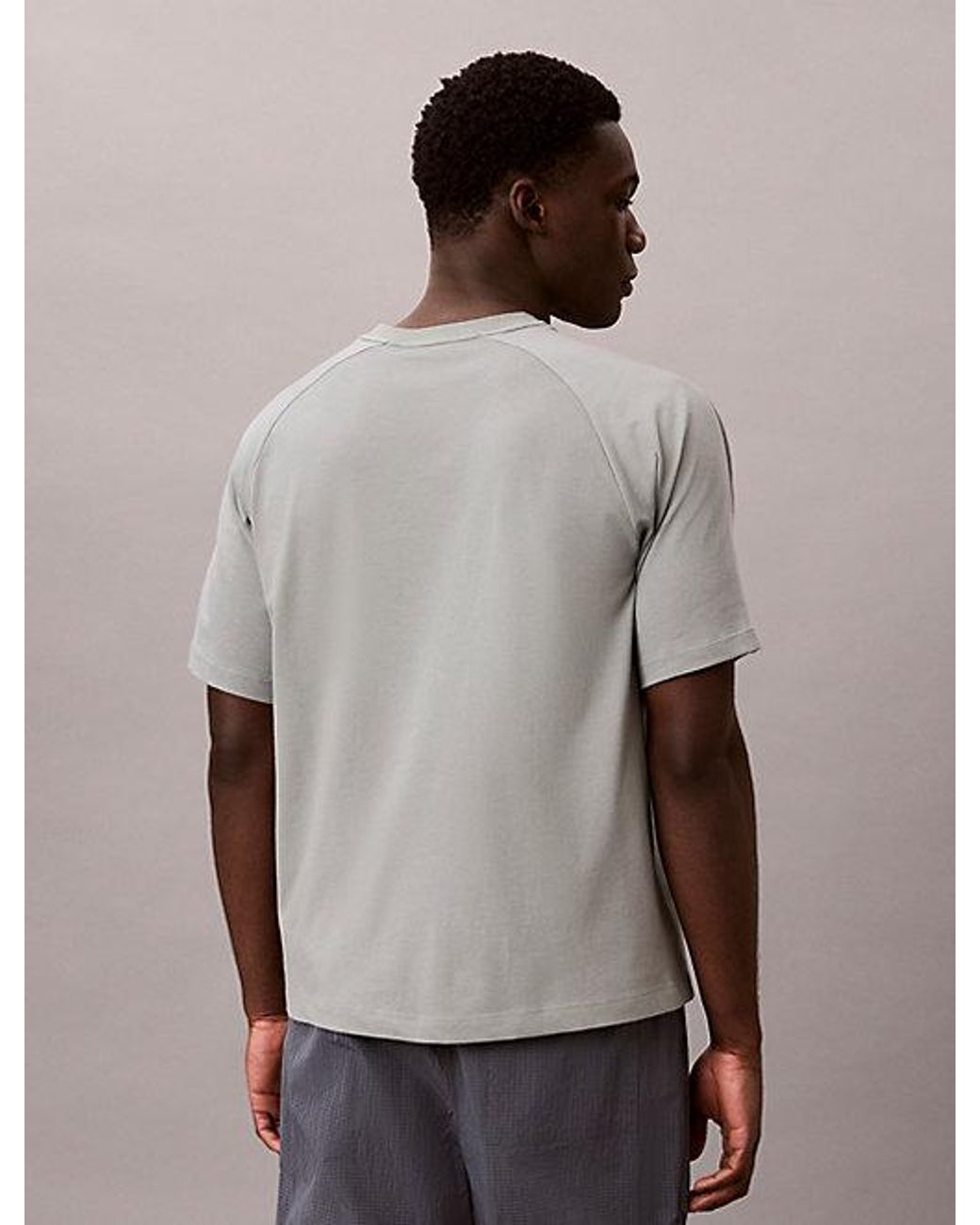 Calvin Klein Gray Sport Performance Cotton Blend Gym T-Shirt for men