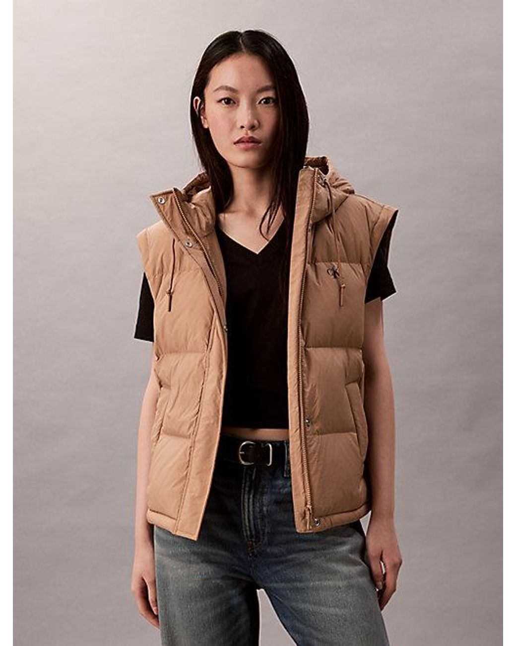Calvin Klein 2-In-1 Donspufferjack in het Natural
