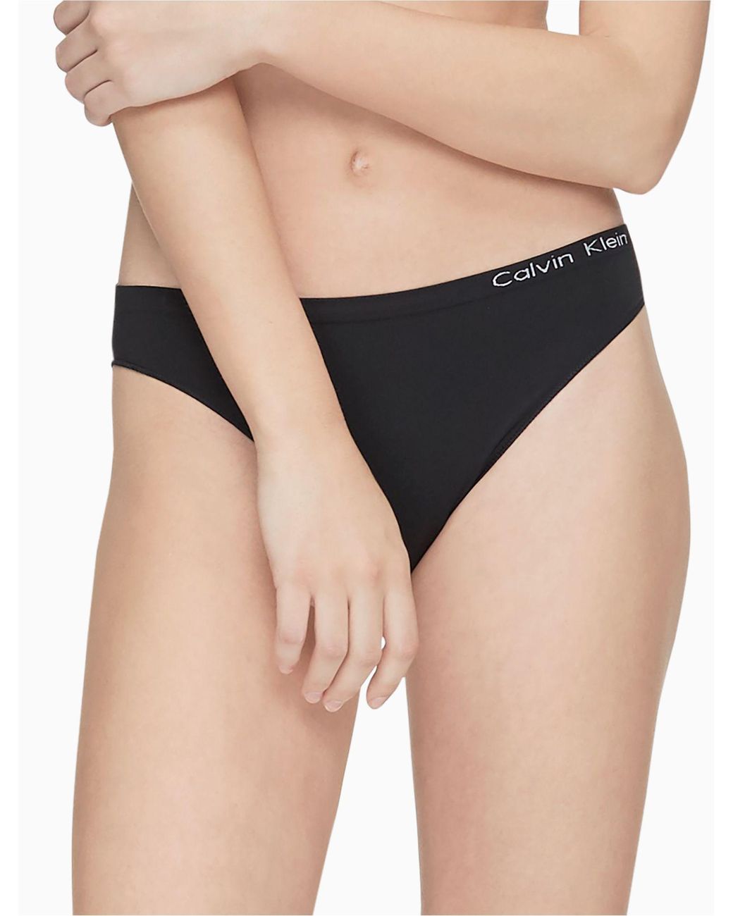 Calvin Klein Pure Seamless Bikini Bottom in Black | Lyst Canada