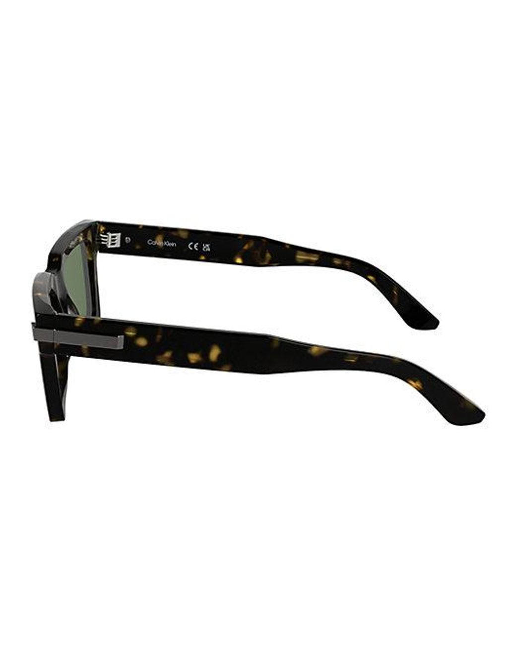 Calvin Klein Green Acetate Rectangle Sunglasses
