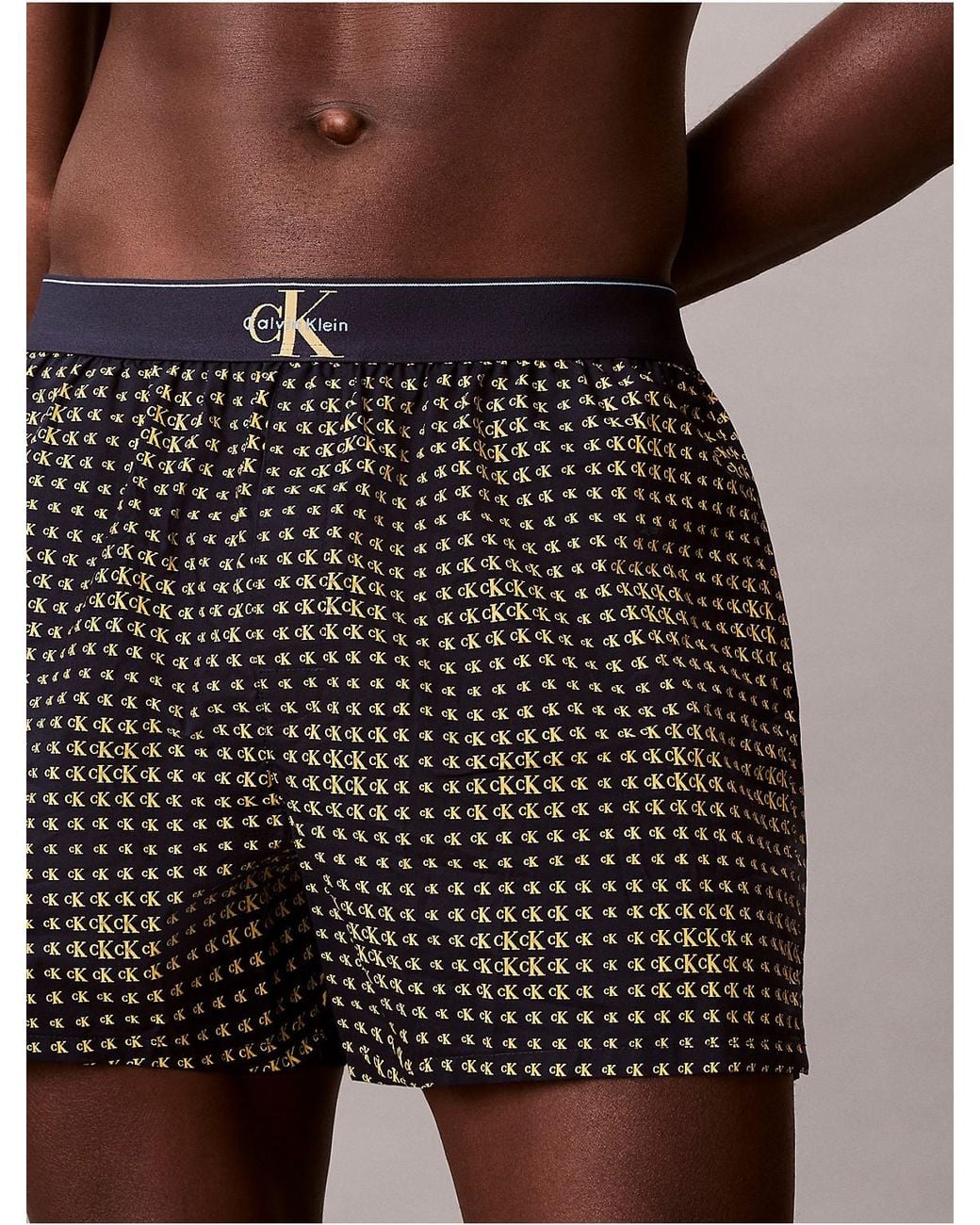 Calvin Klein Brown Monogram Logo Slim Boxer for men