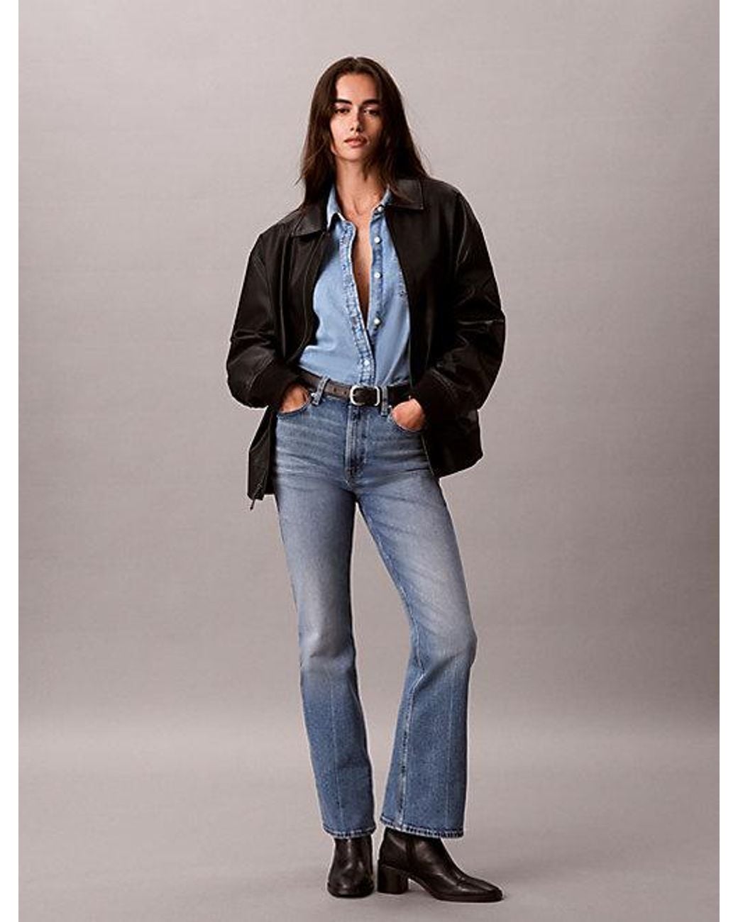 Calvin Klein Blue Jeans High Rise Bootcut Jeans