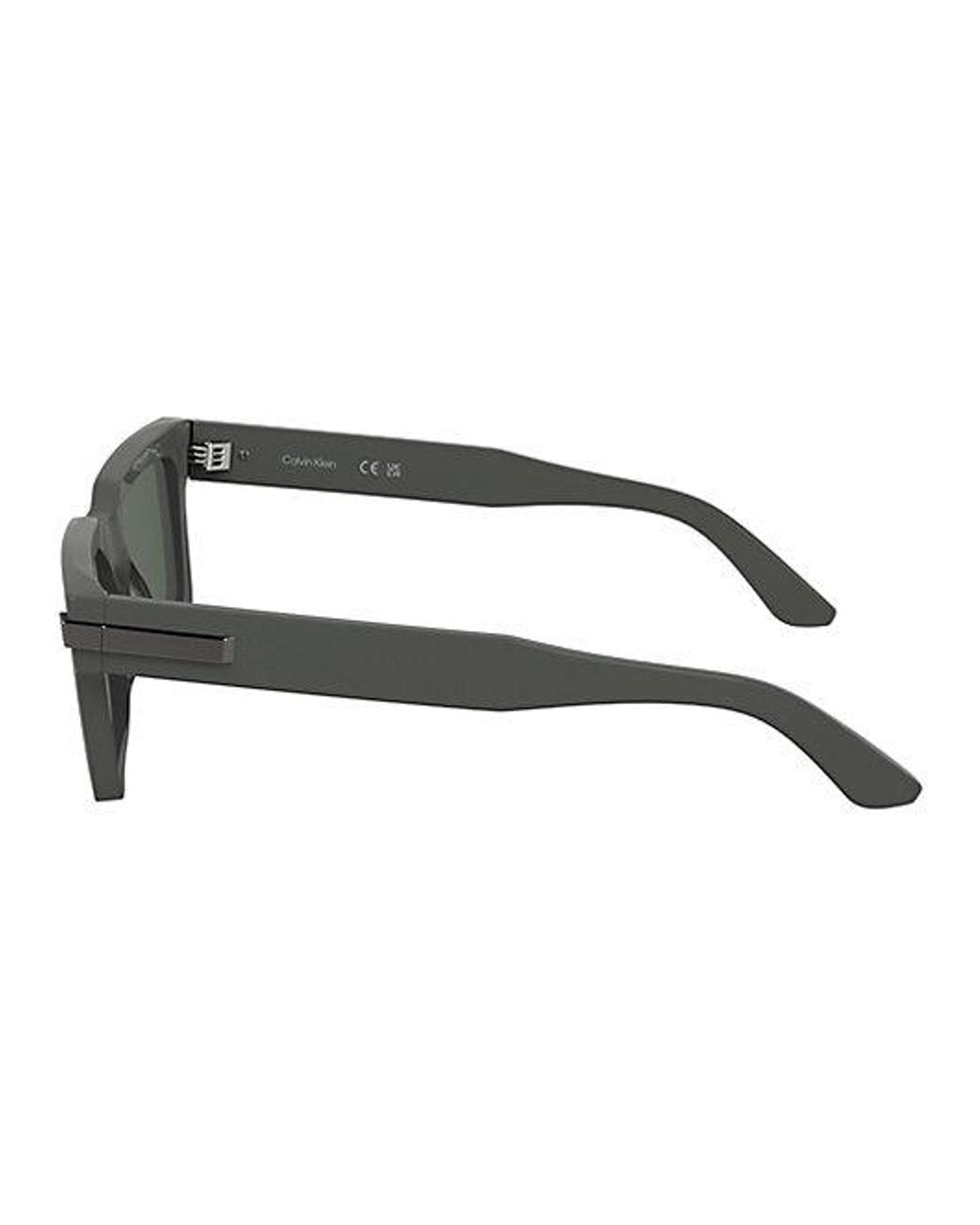 Calvin Klein Green Acetate Rectangle Sunglasses
