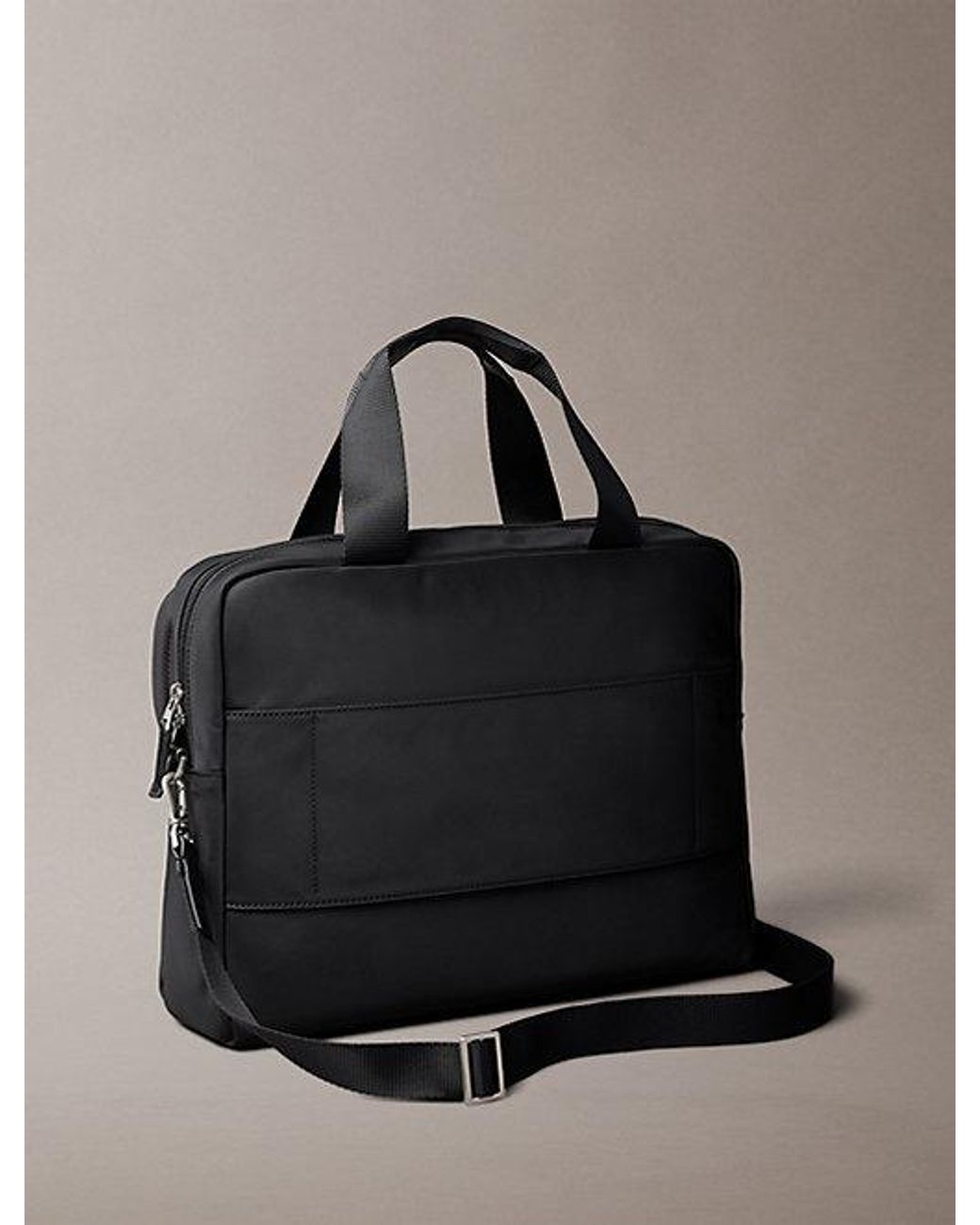 Calvin Klein Gray Water Repellent Commuter Laptop Bag for men