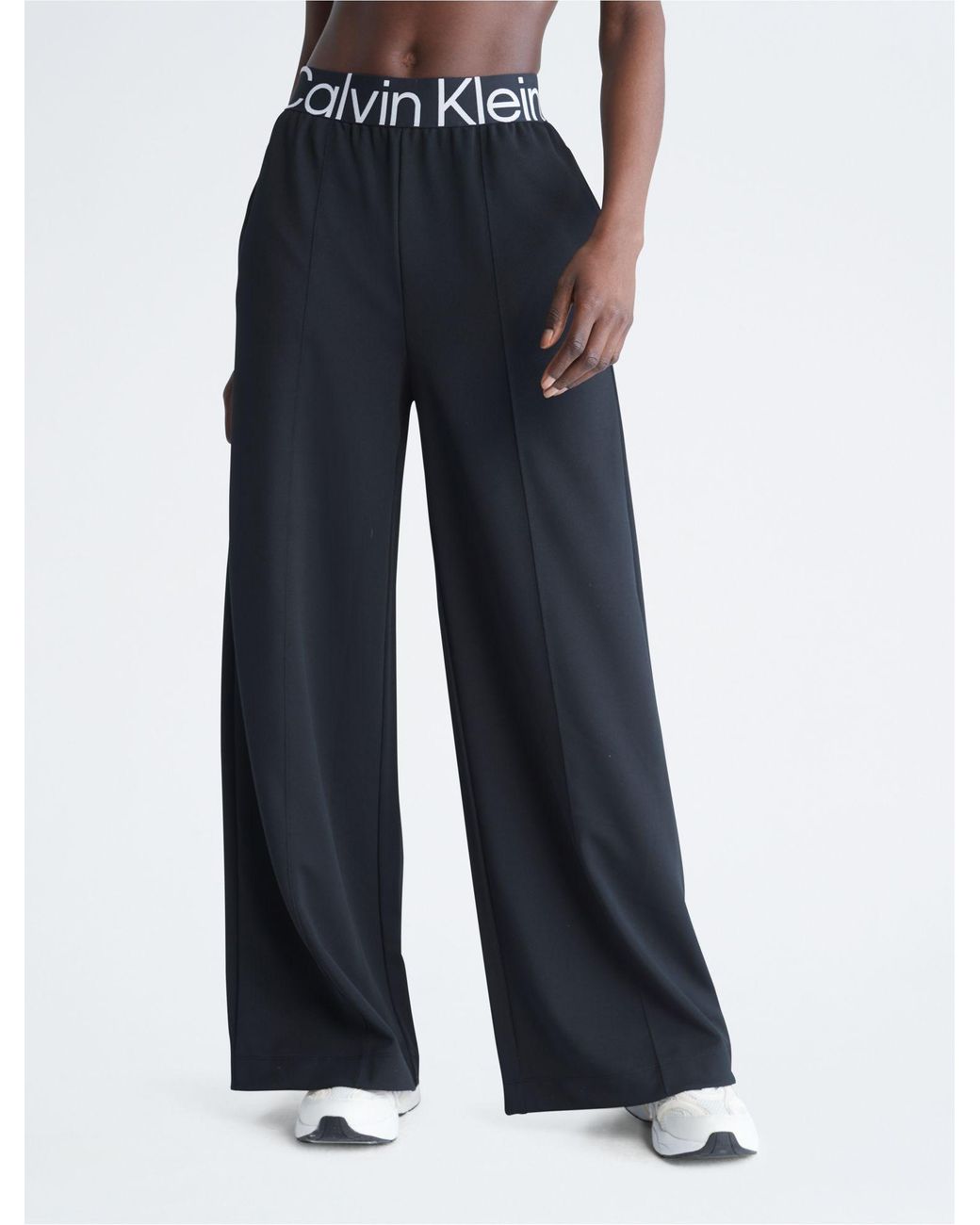 Sport Blue Pants Icon Track Leg Wide Lyst in Ck Calvin | Active Klein