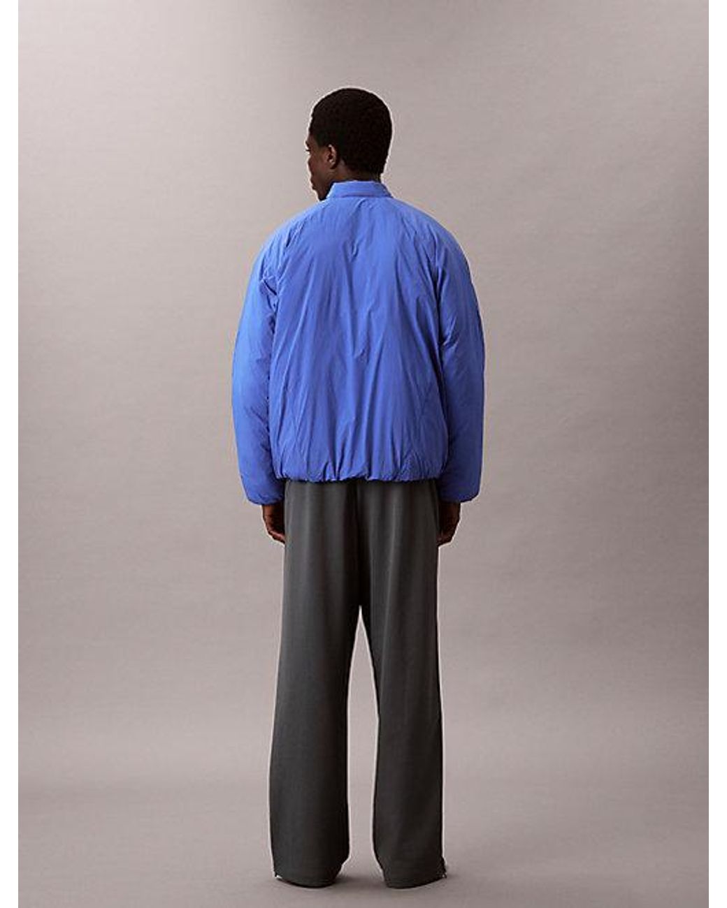 Calvin Klein Blue Sport Commuter Bomber Jacket for men