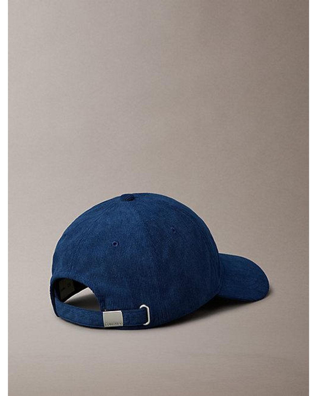 Calvin Klein Blue Corduroy Logo Embroidery Cap for men