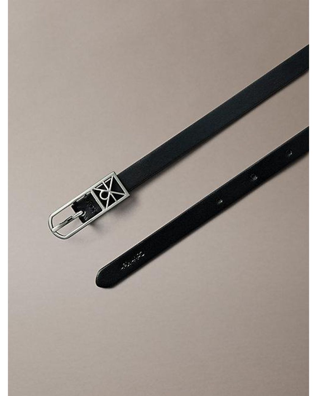 Calvin Klein Multicolor Slim Emblem Logo Buckle Belt