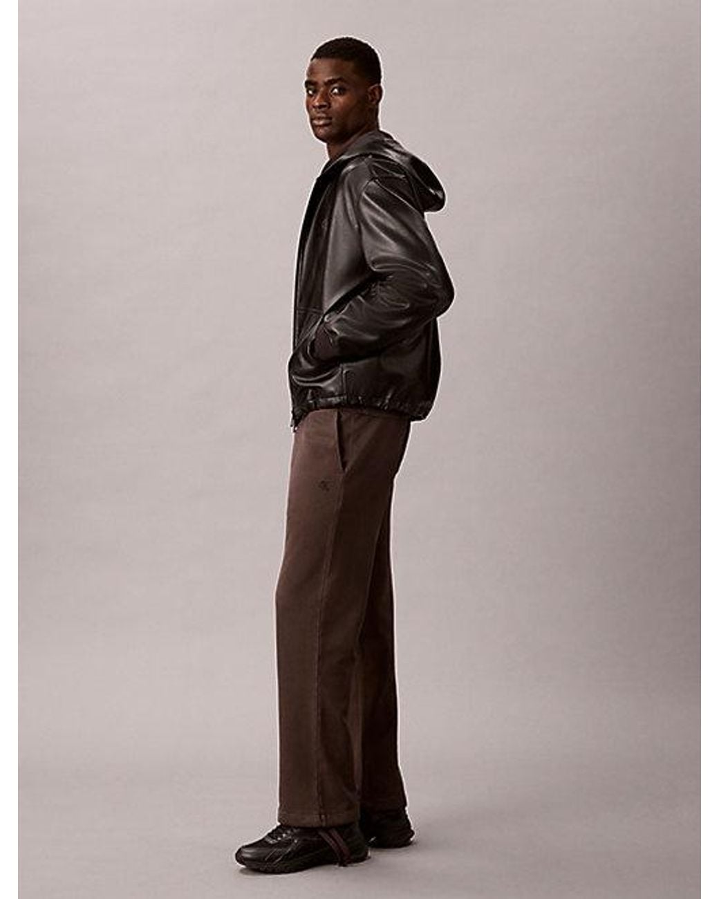 Calvin Klein Brown Jeans Relaxed Straight Terry Joggers for men