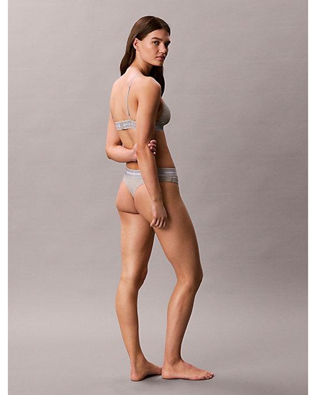 Calvin Klein Multicolor Thong Icon Cotton Modal Stripe Rib