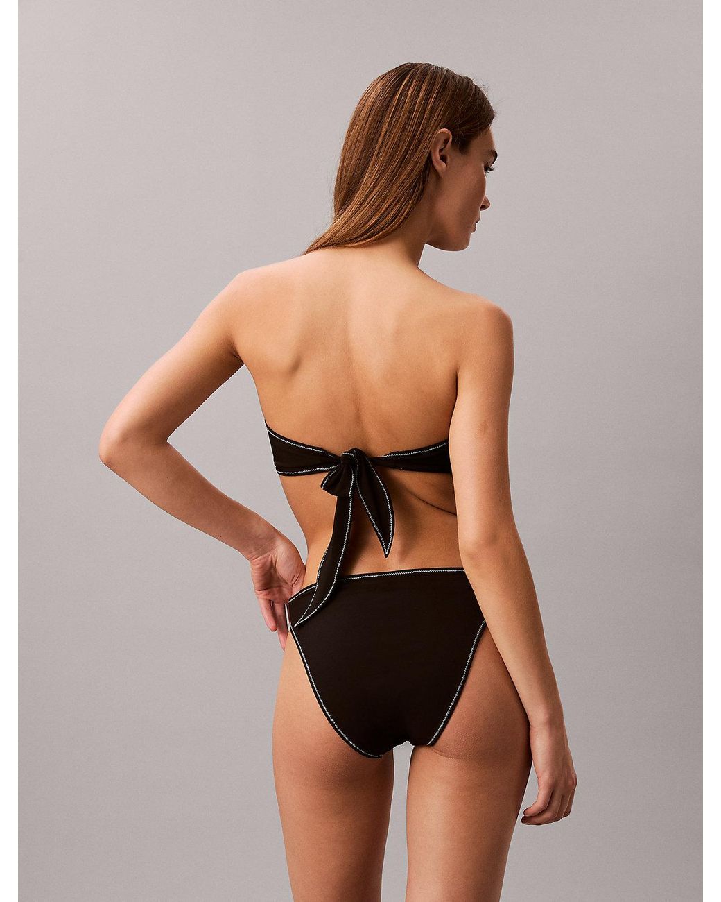 Bas De Bikini Échancré Calvin Klein en coloris Black