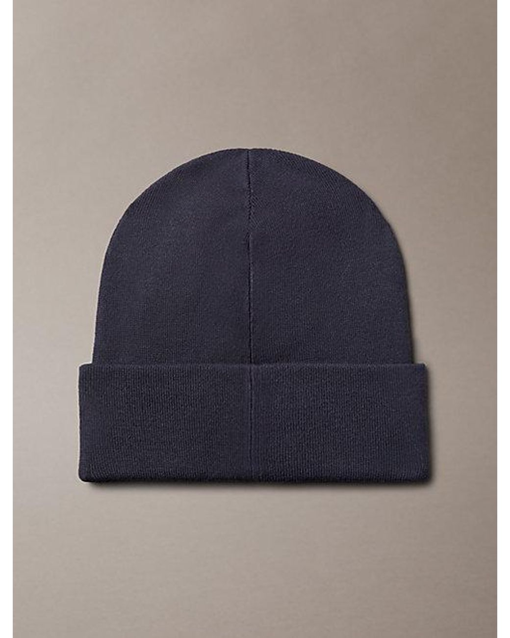 Calvin Klein Blue Signature Logo Beanie for men