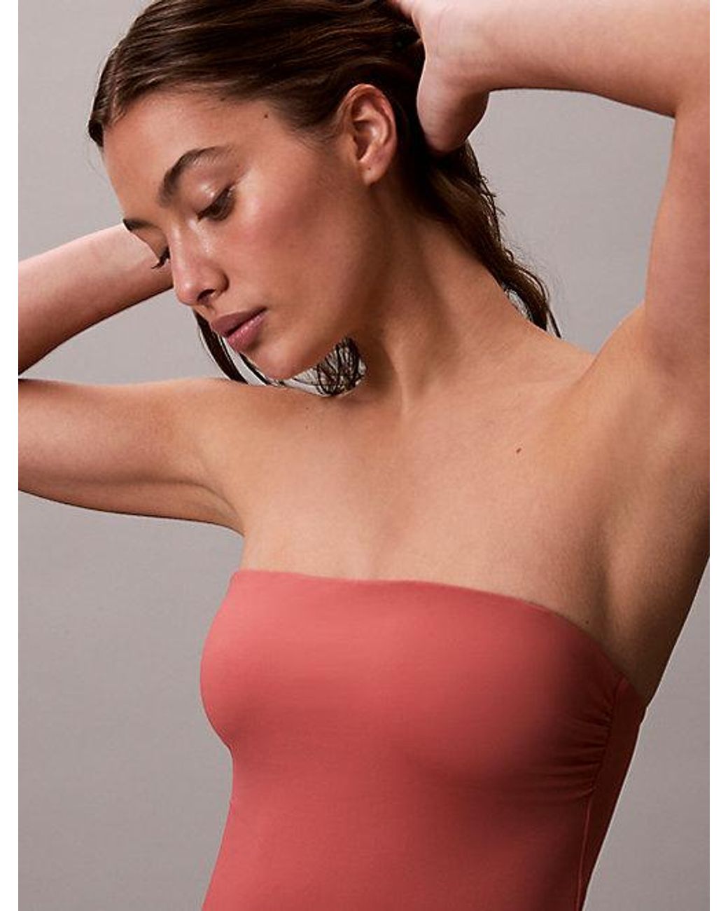 Calvin Klein Pink Bandeau Swimsuit Essentials