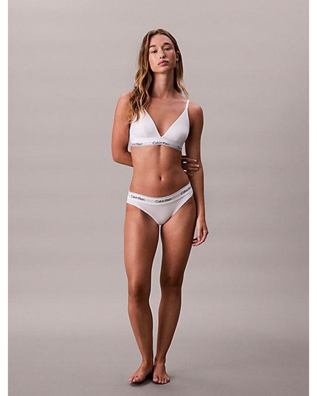 Calvin Klein White Bikini Briefs Icon Cotton Modal