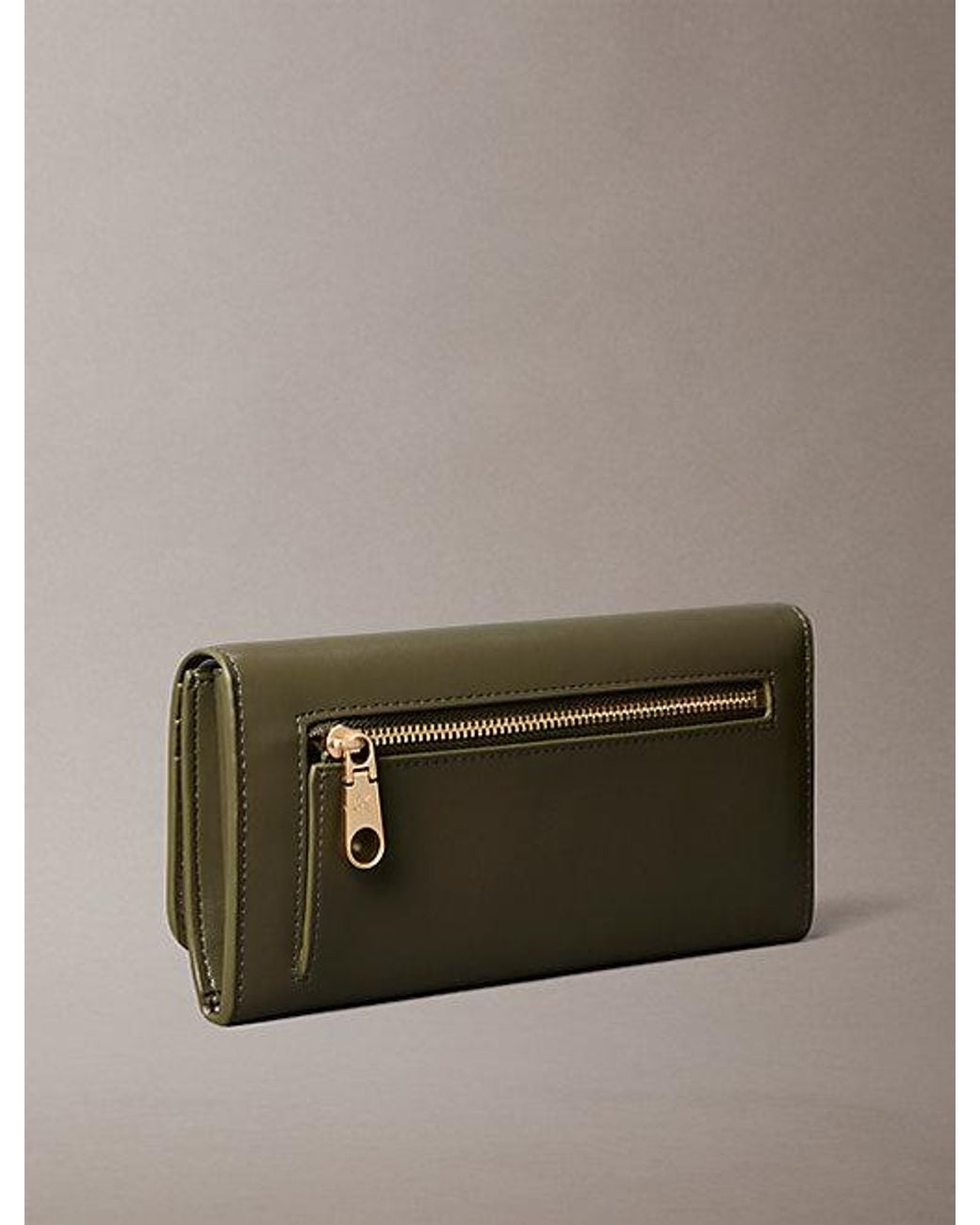 Calvin Klein Multicolor Monogram Hardware Long Wallet