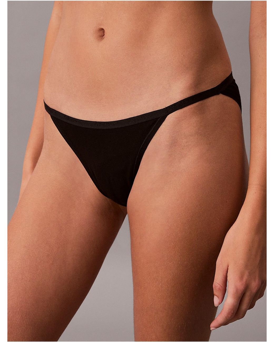 Calvin Klein Brown Ideal Cotton String Bikini