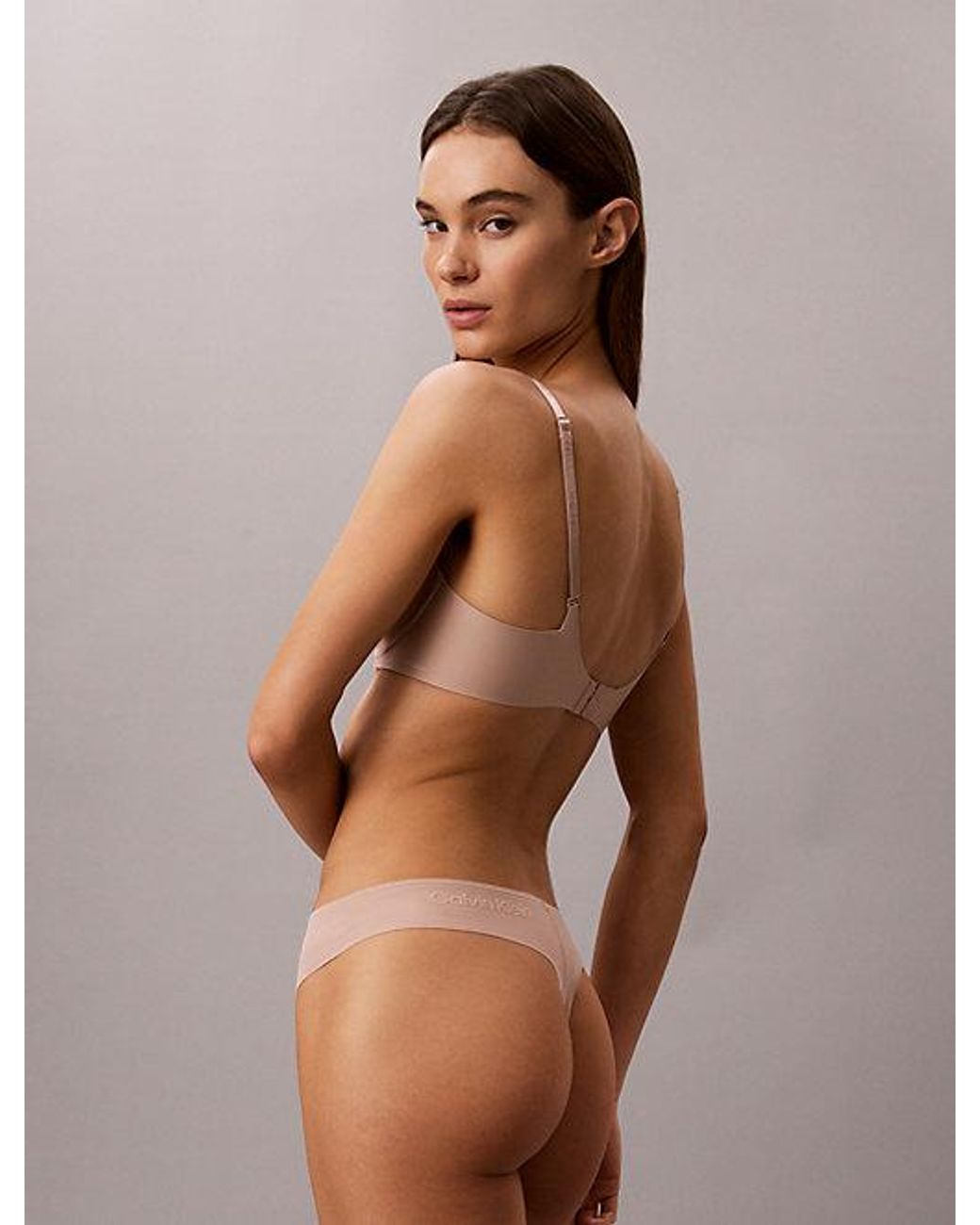 Calvin Klein Brown Thong Invisibles Icon