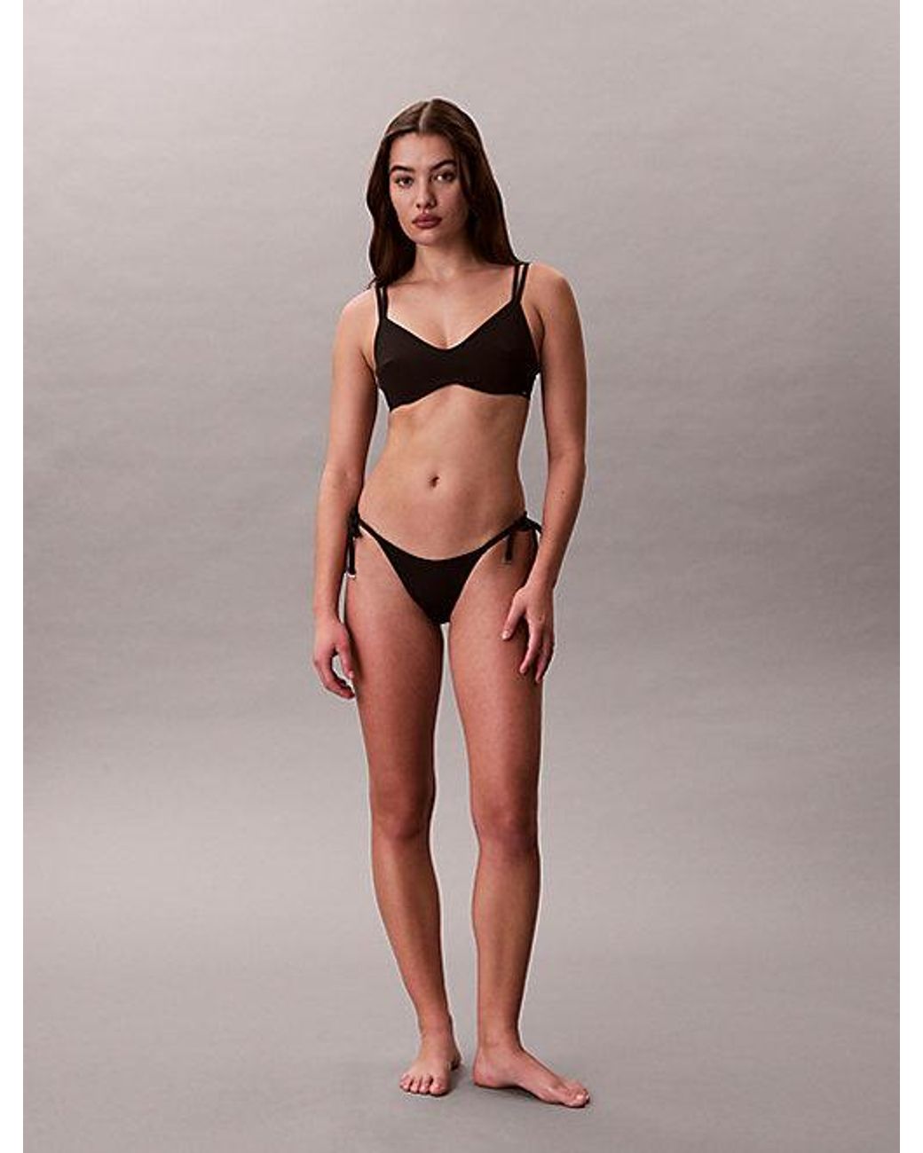 Calvin Klein Black Bralette Bikini Top Ck Tailored