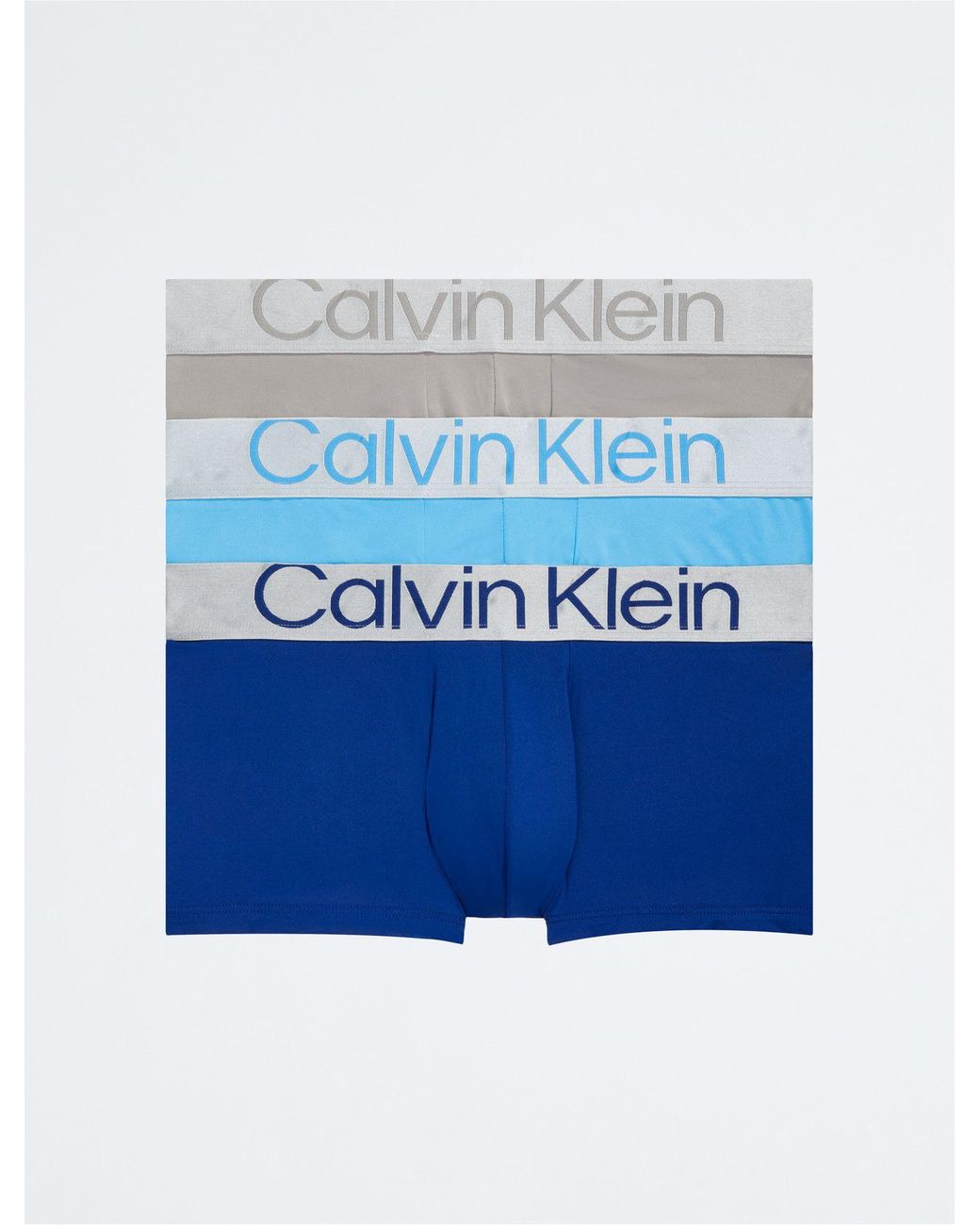 Calvin Klein Reconsidered Steel Micro 3-pack Low Rise Trunk in Blue for ...