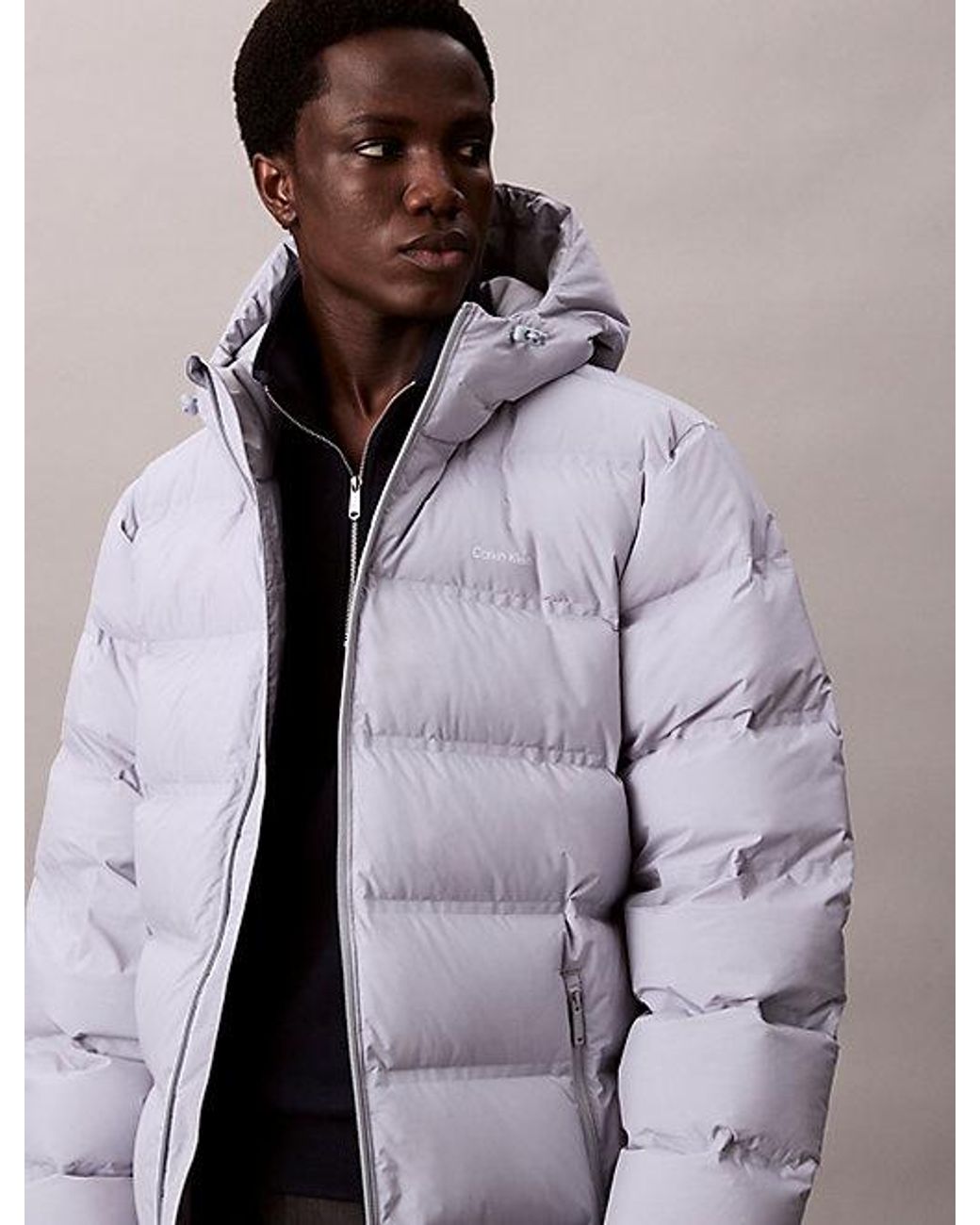 Calvin Klein Multicolor Channelled Down Puffer Coat for men