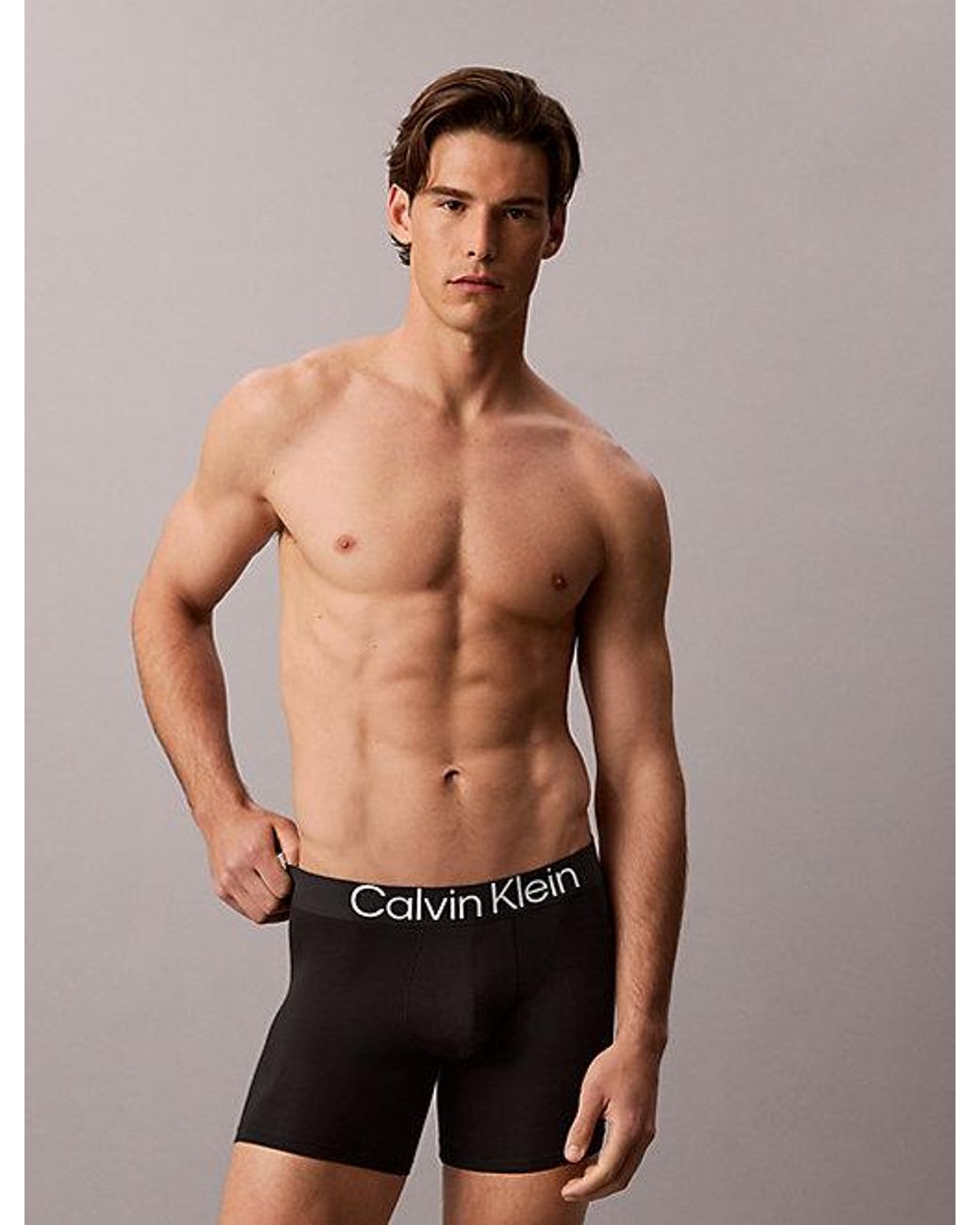 Calvin Klein Black 3 Pack Boxer Briefs Ultra Soft Cotton Lyocell for men